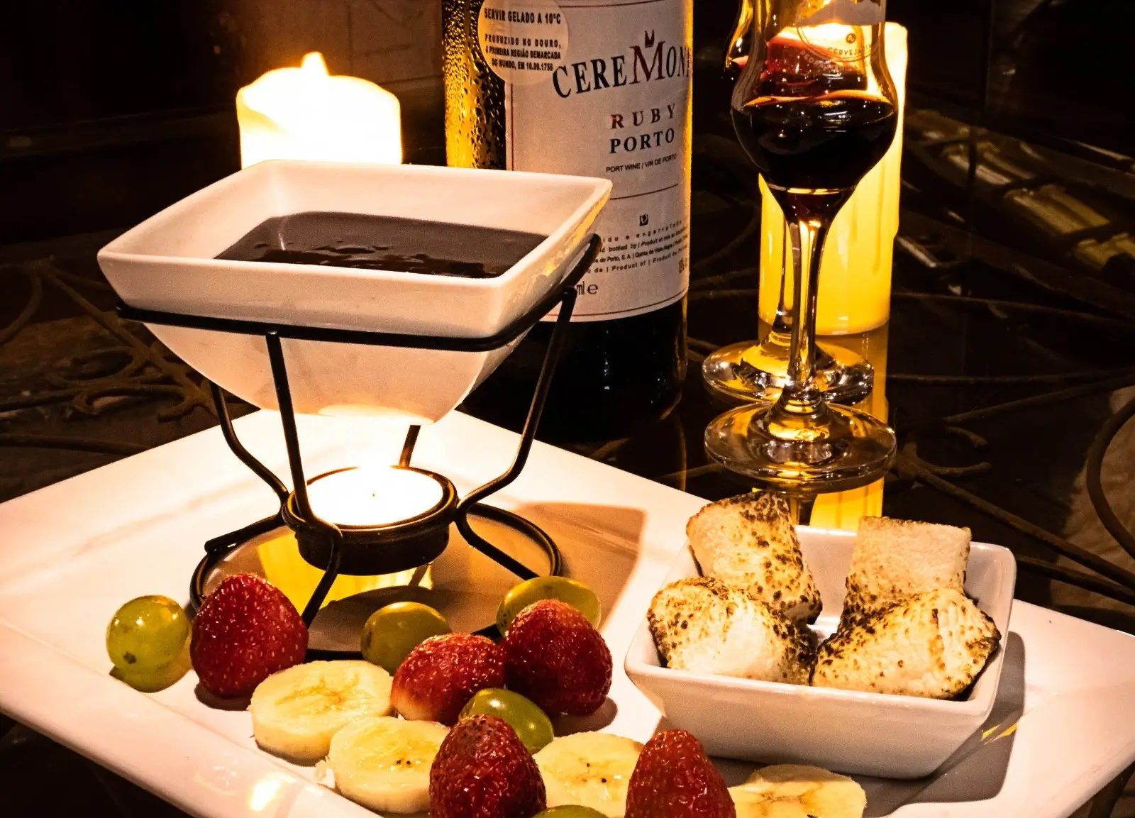 Fondue de chocolate Gastronomia na Casa do Lago Caparaó Espírito Santo